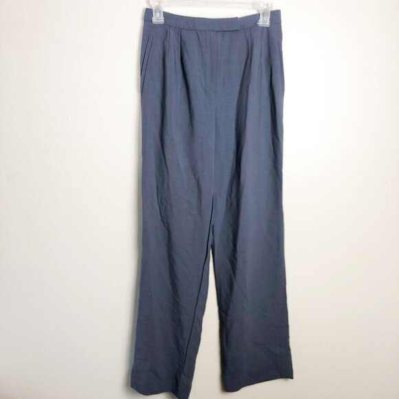 Armani Collezioni High Rise Blue Lightweight Trousers 4 Womens Italian - Picture 6 of 11